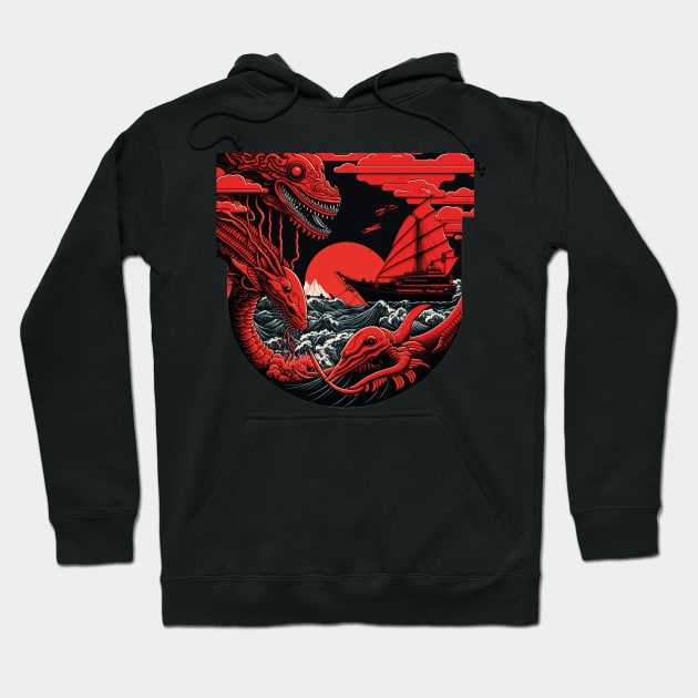 red dragon Hoodie by rocknerd